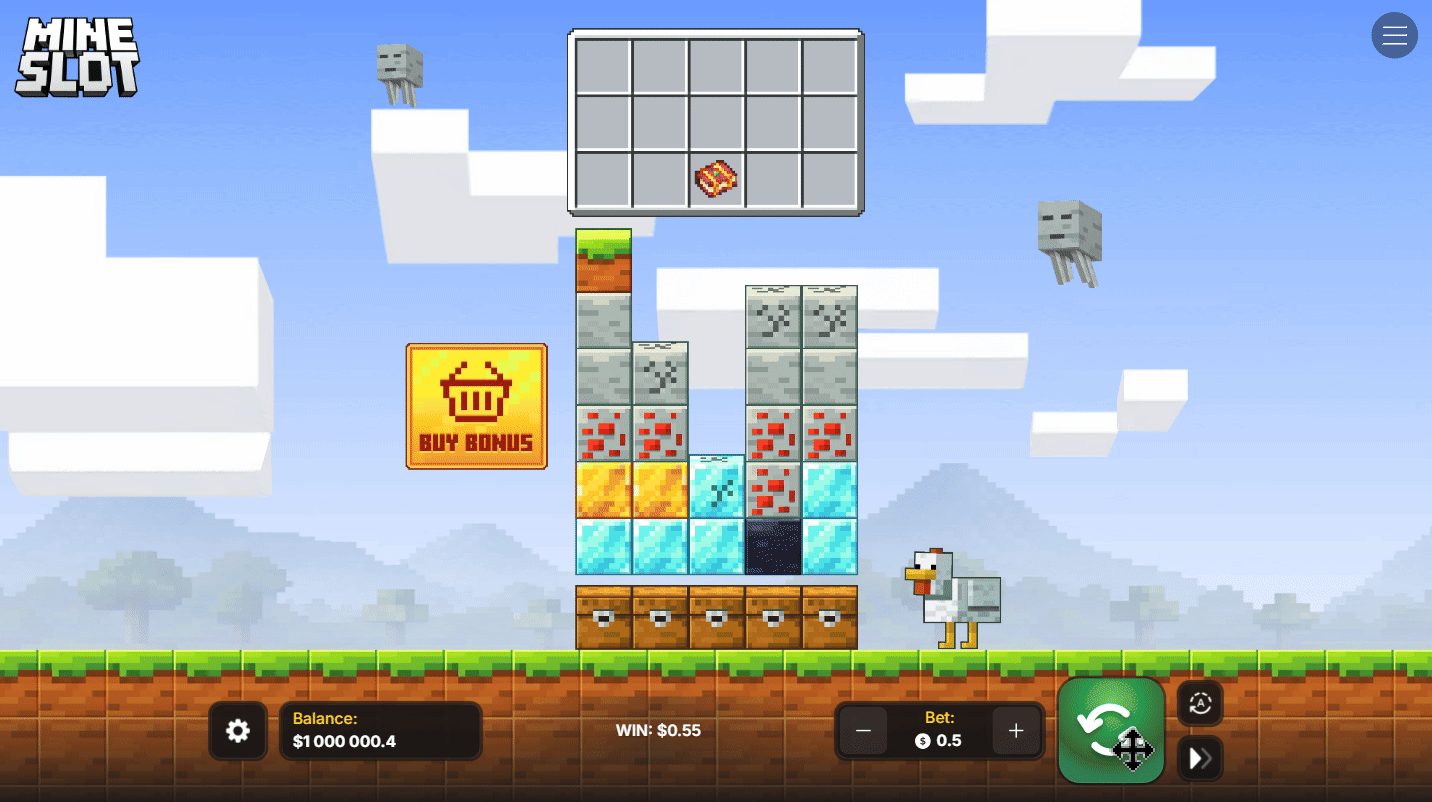 Геймплей майнкрафт казино - кирки разбивают блоки